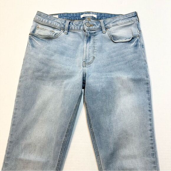 Pacsun Stacked Skinny Jeans Light Wash Denim Men’s 32x32 - Picture 3 of 11